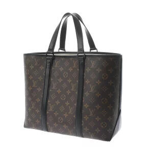 Louis Vuitton Weekend Macassar Bag Tote Monogram Canvas Brown Brown